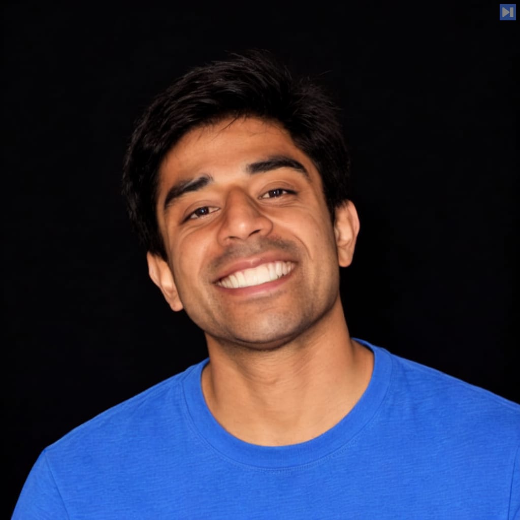 Head-and-shoulders portrait of Vayum Arora against a black background.