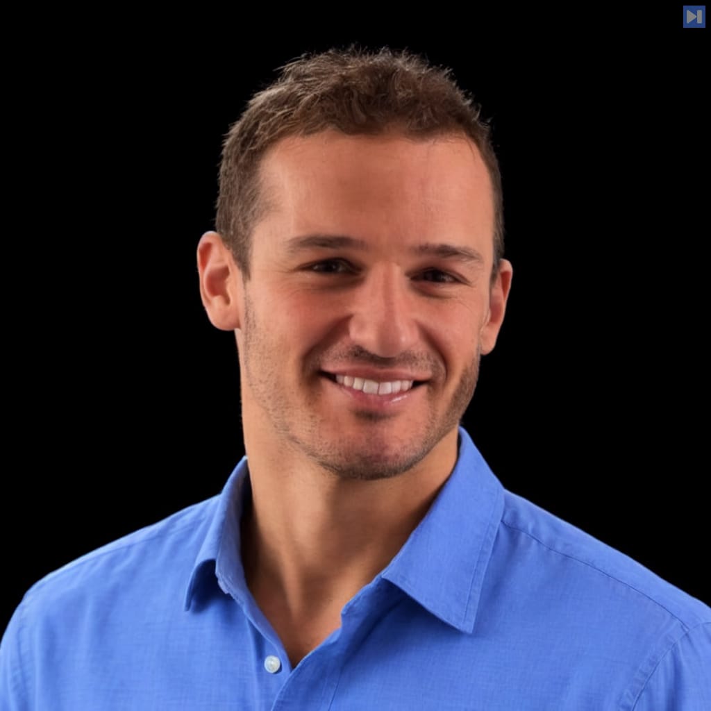 Head-and-shoulders portrait of Will Bryk against a black background.