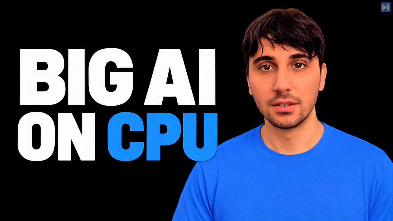0xSero beside the words BIG AI ON CPU.