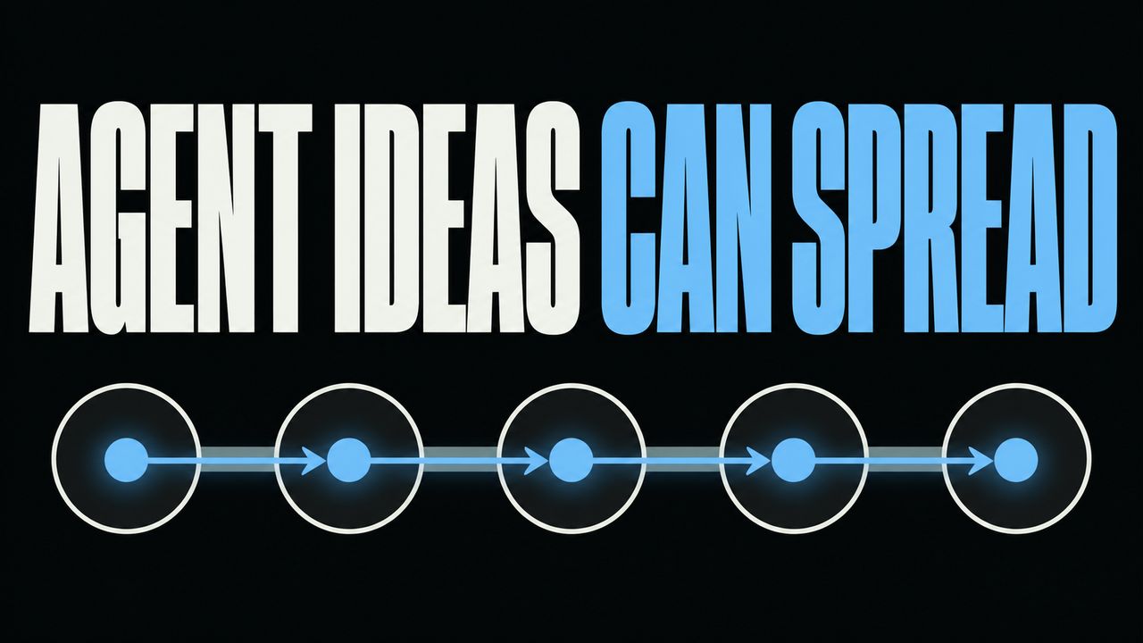 Words Agent Ideas Can Spread above a simplified chain of connected nodes