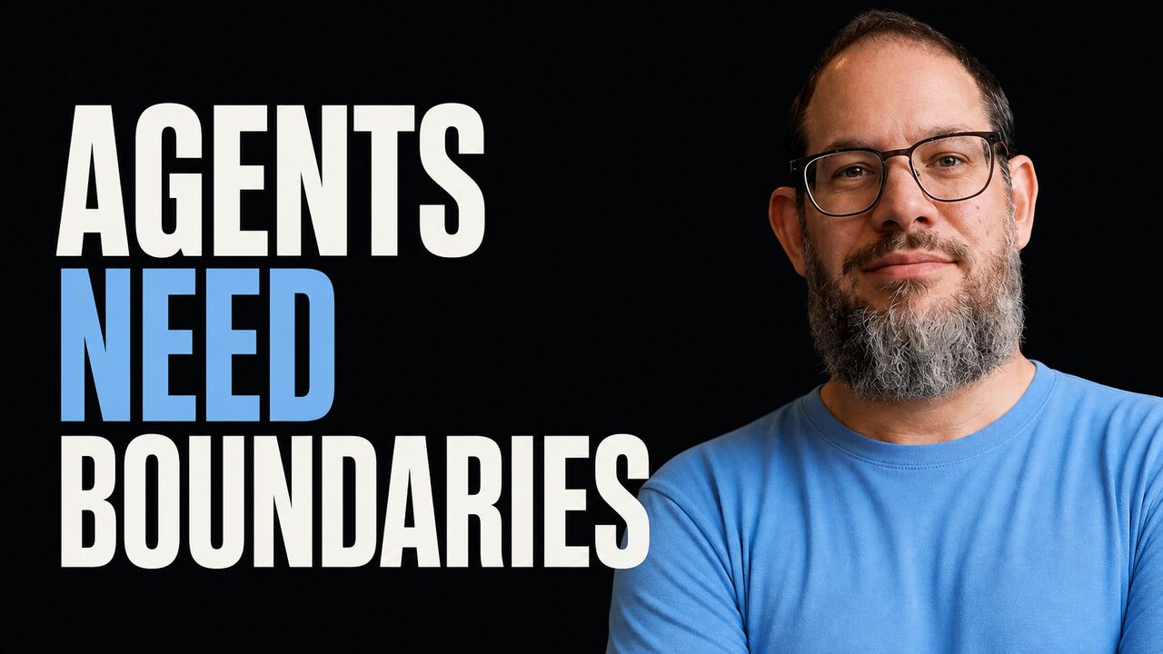 Portrait of Nate B. Jones beside the words Agents Need Boundaries