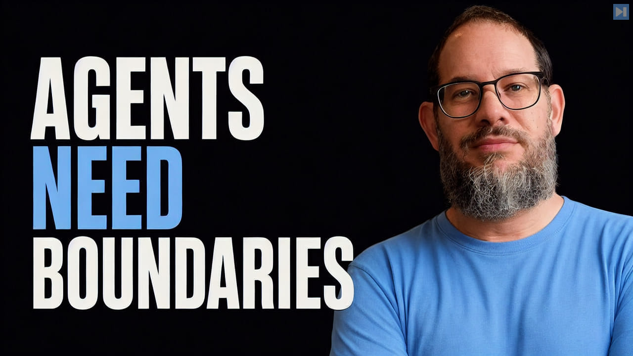 Portrait of Nate B. Jones beside the words Agents Need Boundaries