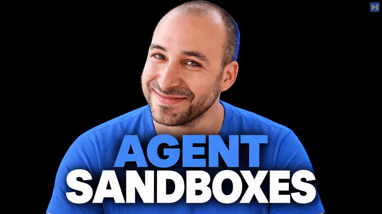 Matt Brockman against a black background beside the blue and white headline “AGENT SANDBOXES”.