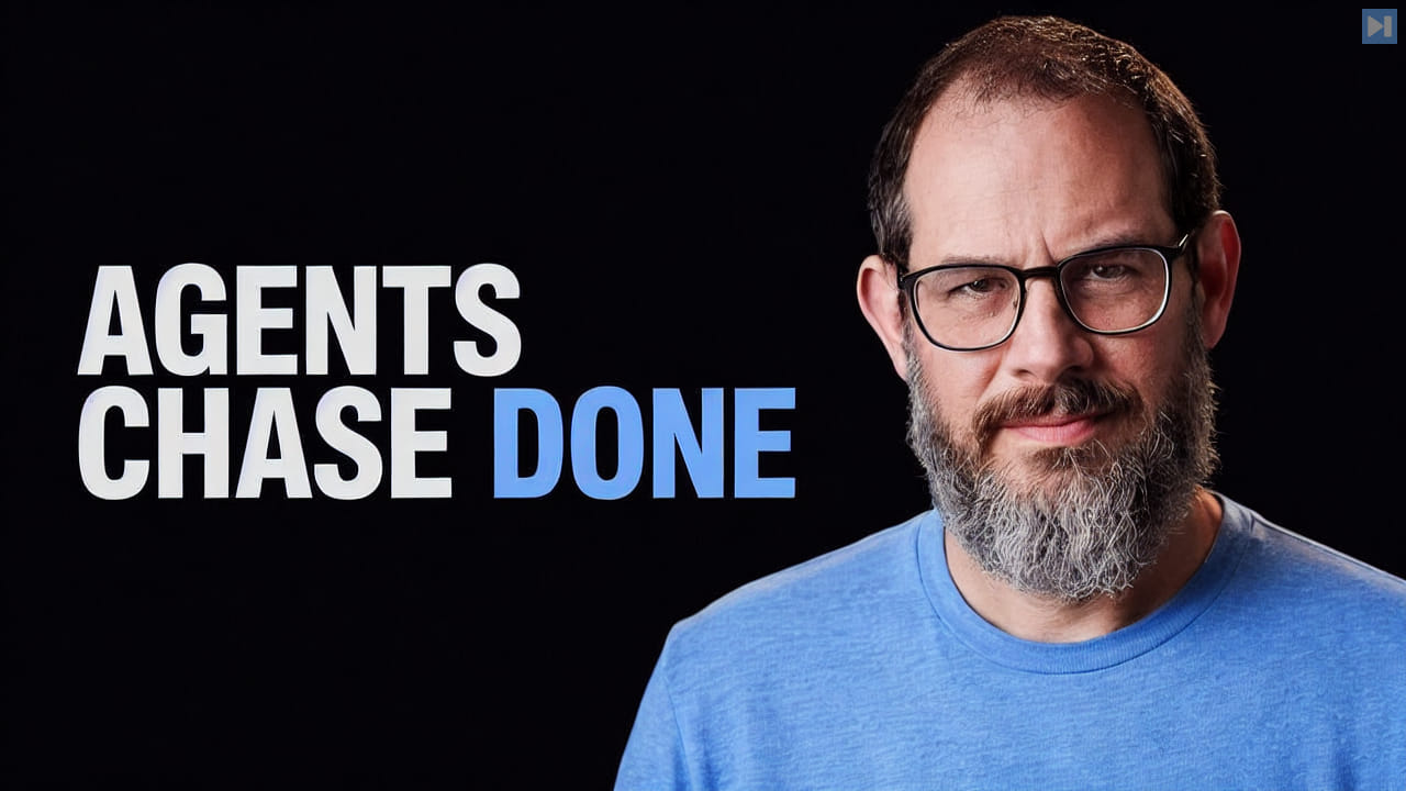 Portrait of Nate B. Jones beside the words Agents Chase Done