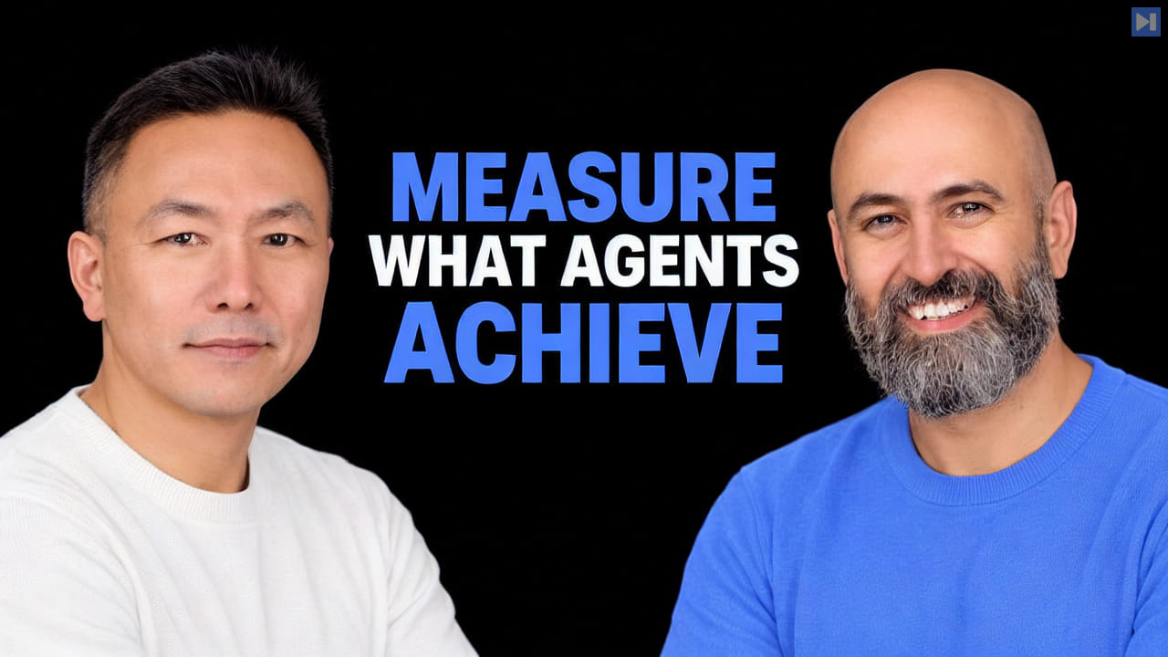Michael Yang and Daniel Balaceanu beside the blue and white headline MEASURE WHAT AGENTS ACHIEVE against black.