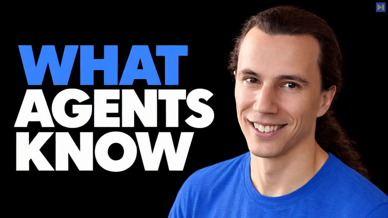 Pablo Castro against a black background beside the blue and white headline "WHAT AGENTS KNOW".