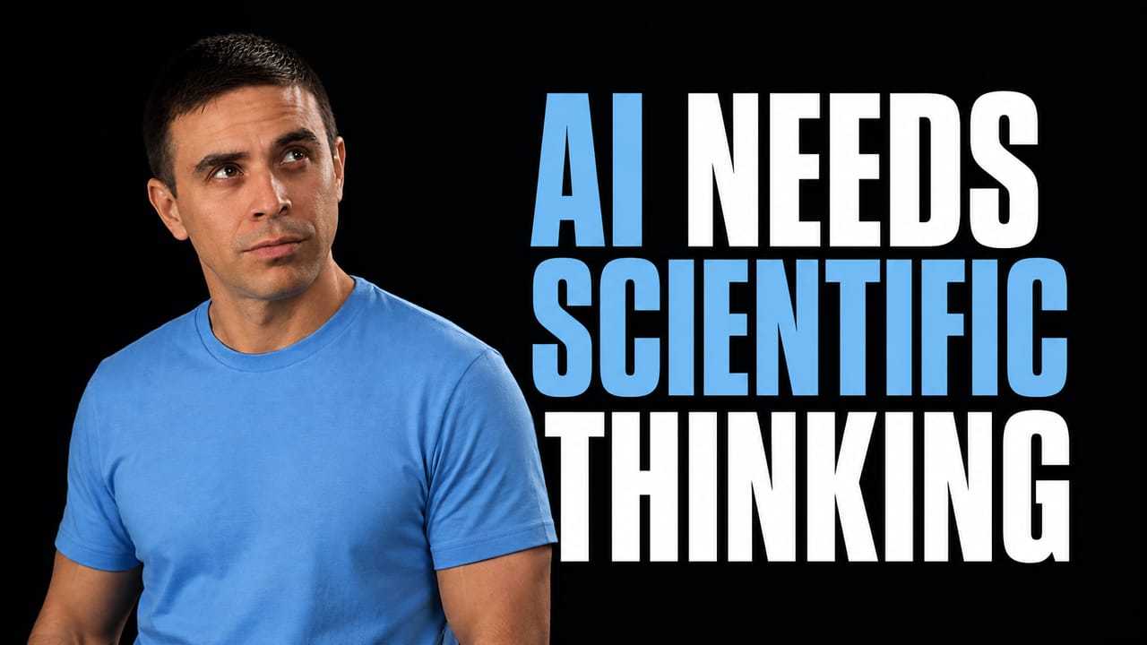 Brent A. Anders beside the words AI Needs Scientific Thinking
