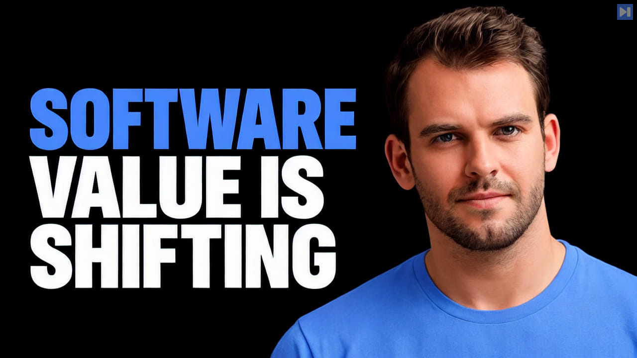 Nathaniel Whittemore beside the blue and white headline Software Value Is Shifting on black.