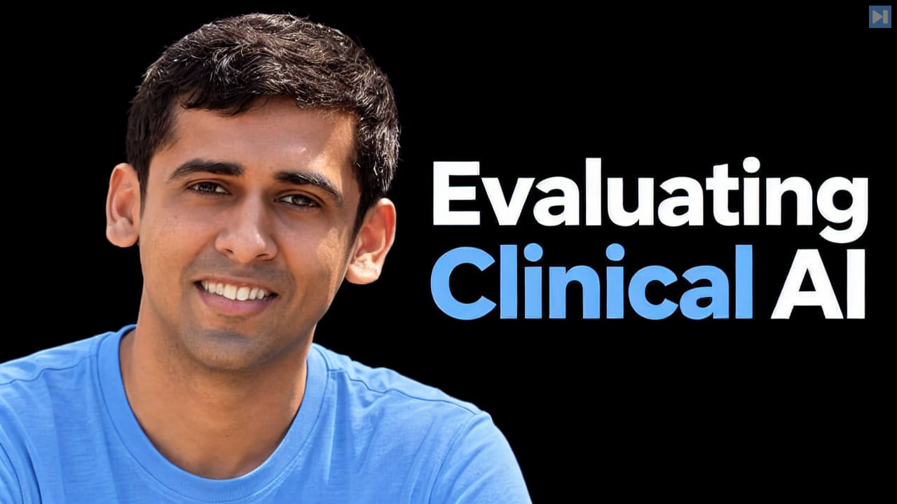 Portrait of Chaitanya Asawa with the headline Evaluating Clinical AI.