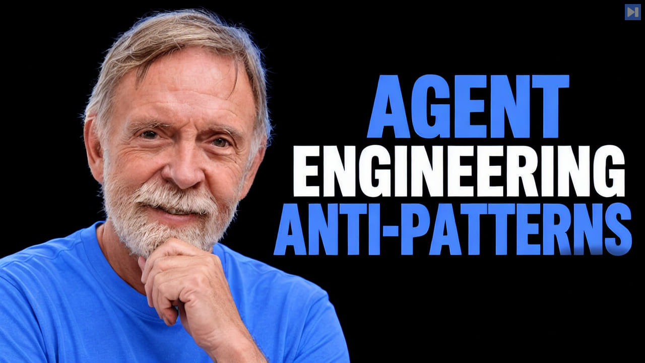 Frank Coyle against a black background beside the headline “AGENT ENGINEERING ANTI-PATTERNS”.
