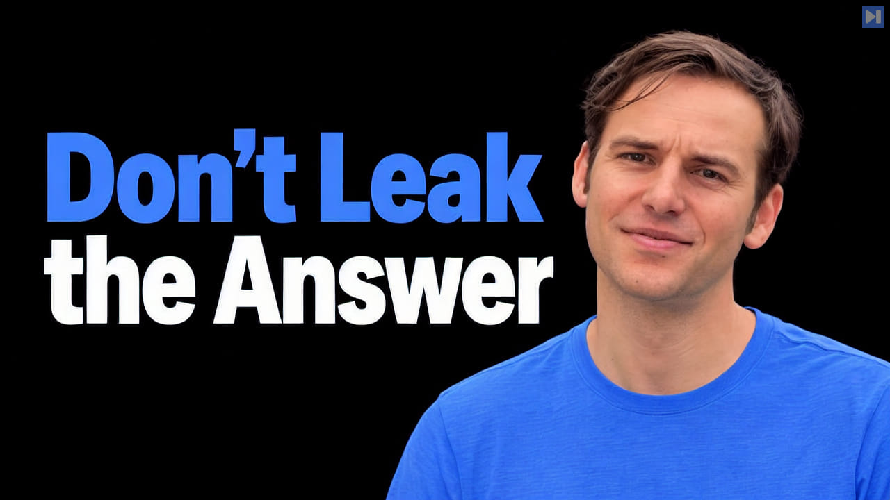 Ryan Ahern against black beside the headline Don't Leak the Answer.