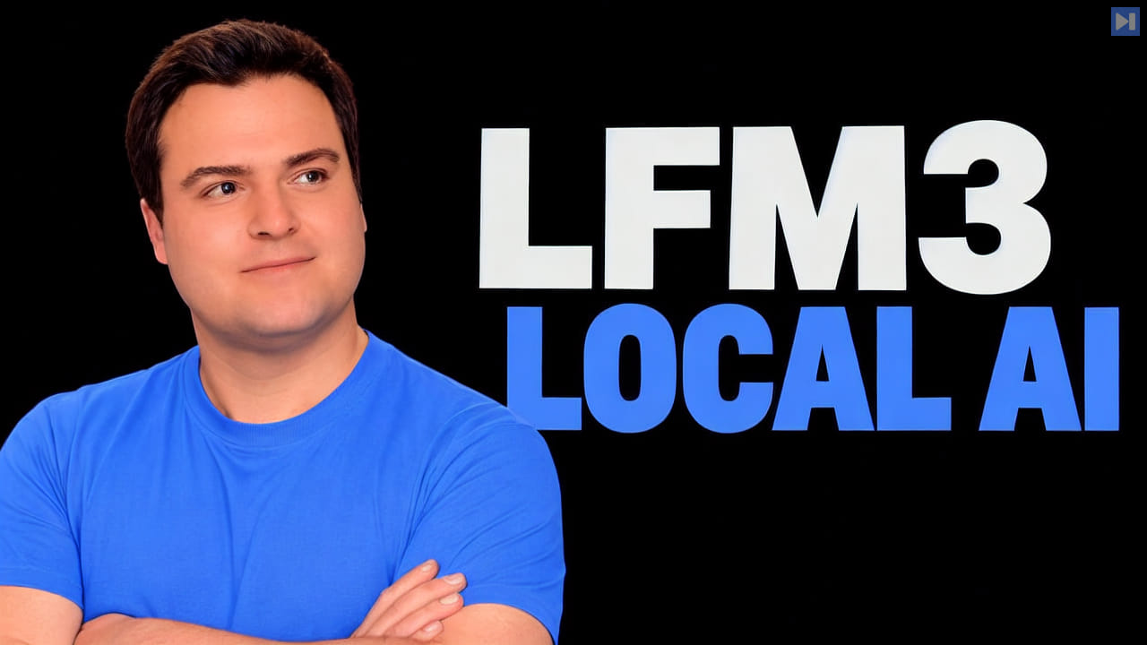 Bijan Bowen on black beside the headline LFM3 LOCAL AI.