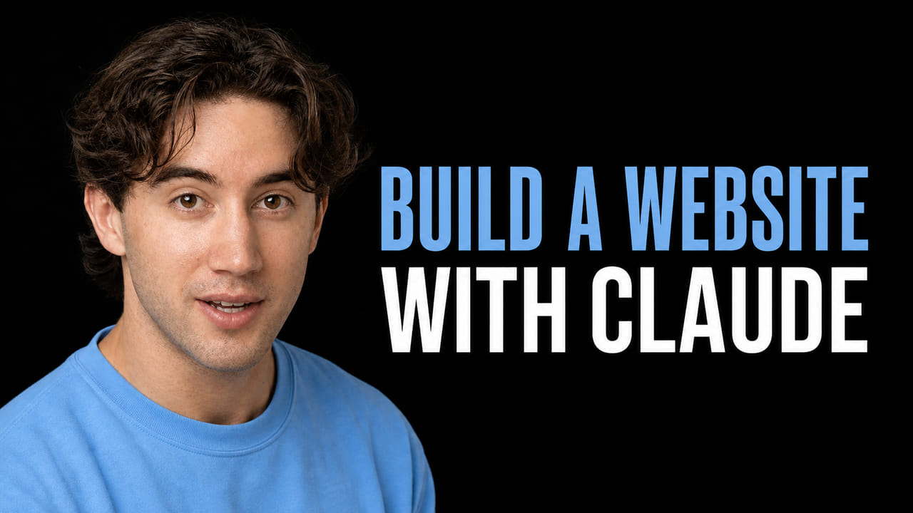 Drake Surach beside the headline Build a Website with Claude