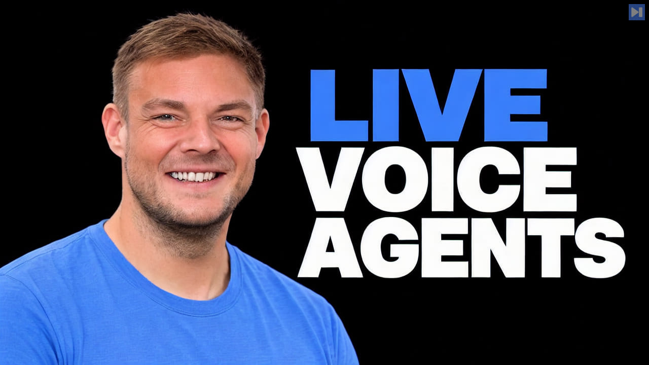 Portraits of Thor Schaeff against black with the headline LIVE VOICE AGENTS in attention blue and white.