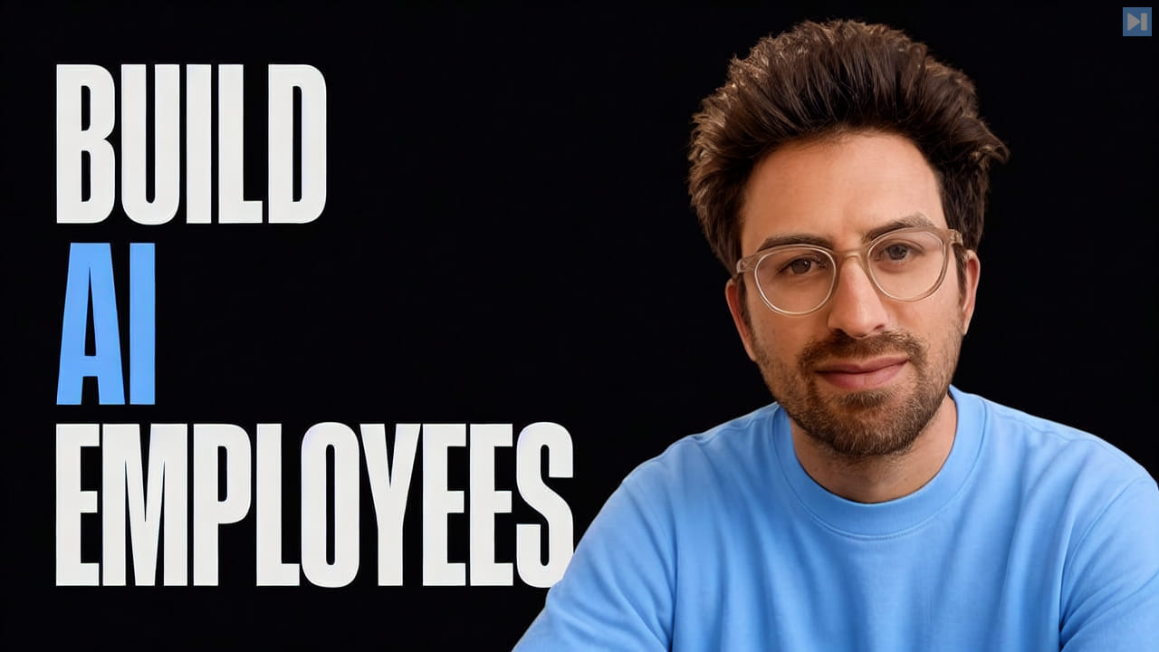 Portrait of Greg Isenberg beside the words Build AI Employees