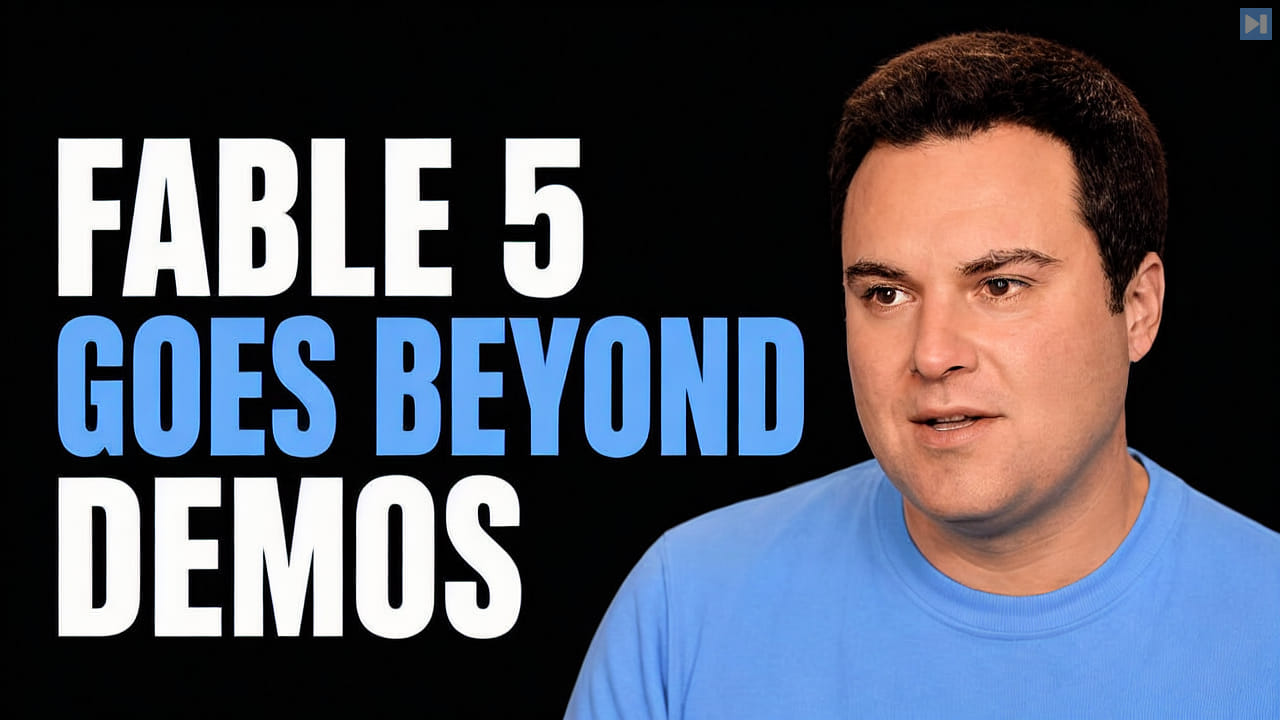 Bijan Bowen beside the blue and white words Fable 5 Goes Beyond Demos