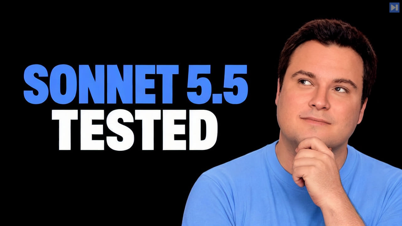 Bijan Bowen in blue on the right, touching his chin, beside “SONNET 5.5 TESTED” in blue and white on black.