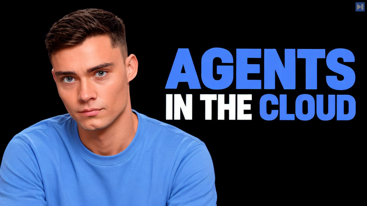 Editorial portrait of David Ondrej beside the blue-and-white headline AGENTS IN THE CLOUD against black.