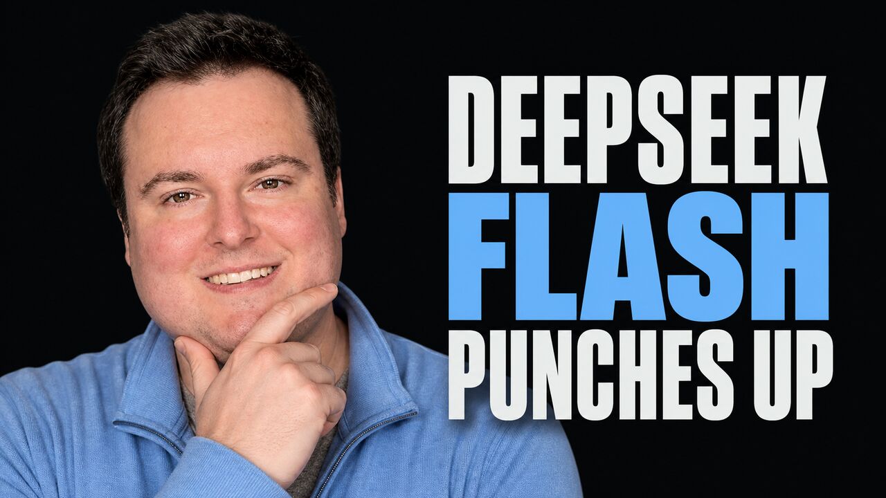 Portrait of Bijan Bowen beside the words DeepSeek Flash Punches Up