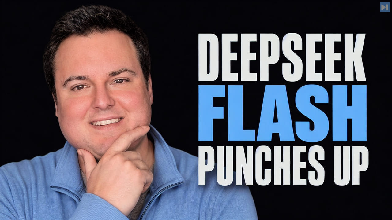 Portrait of Bijan Bowen beside the words DeepSeek Flash Punches Up