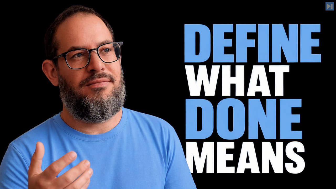 Nate B. Jones beside the words Define What Done Means
