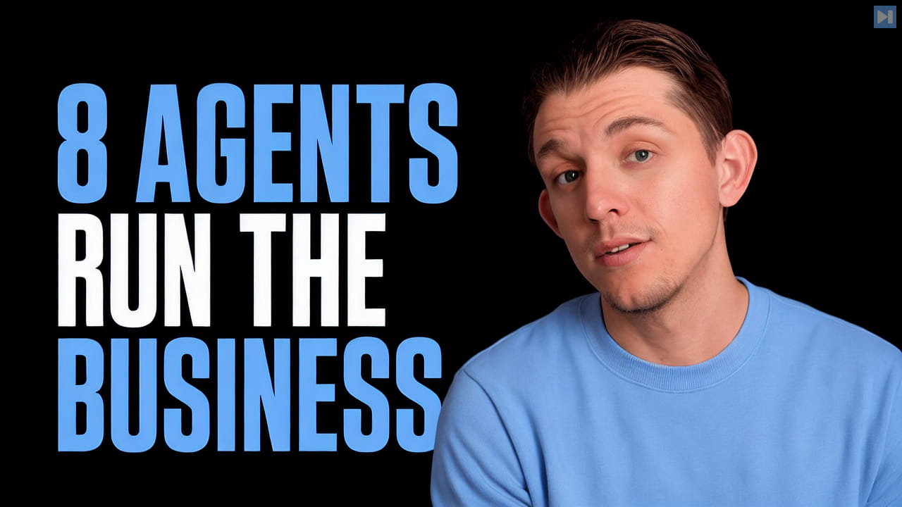 Riley Brown beside the words 8 Agents Run the Business