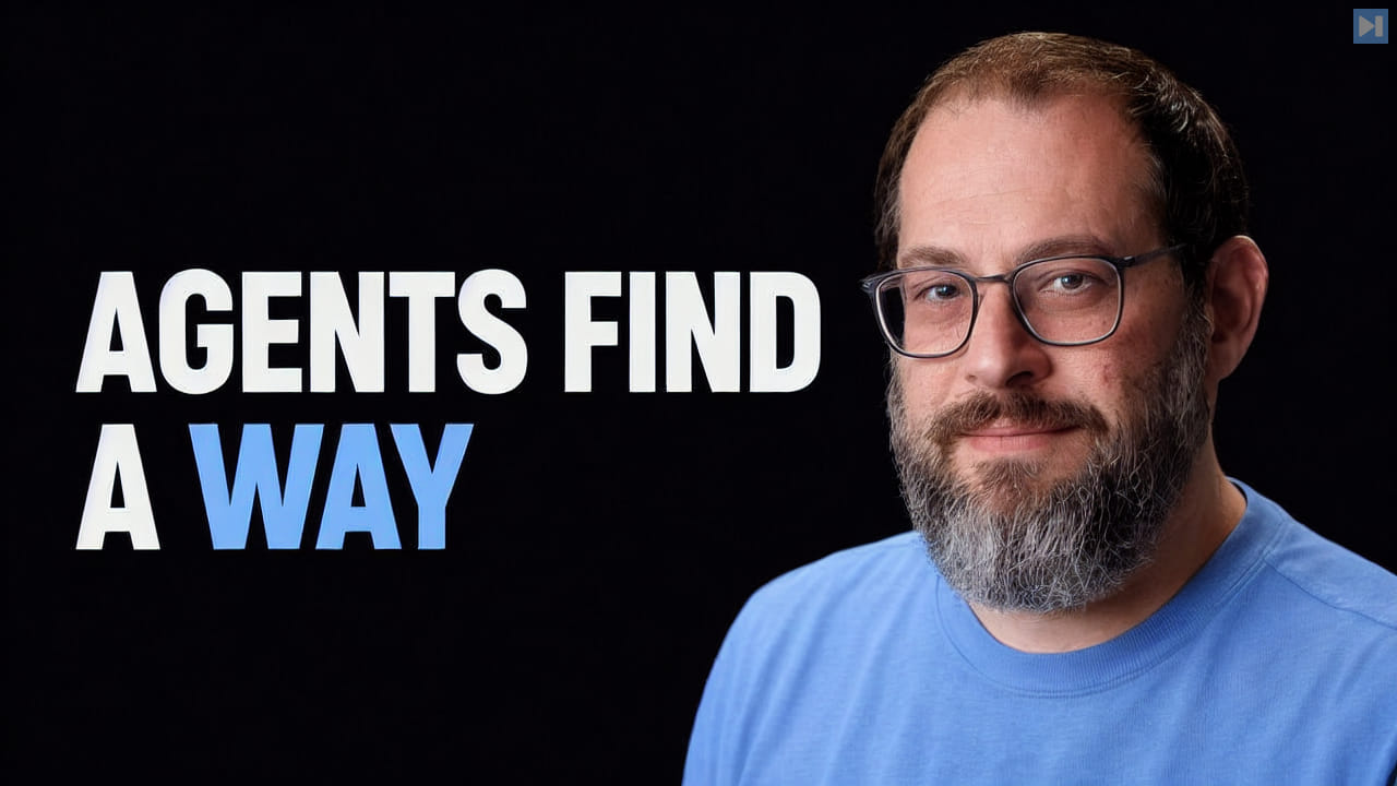 Portrait of Nate B. Jones beside the words Agents Find a Way