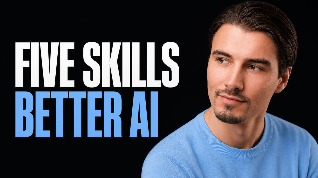 Igor Pogany beside the words Five Skills Better AI