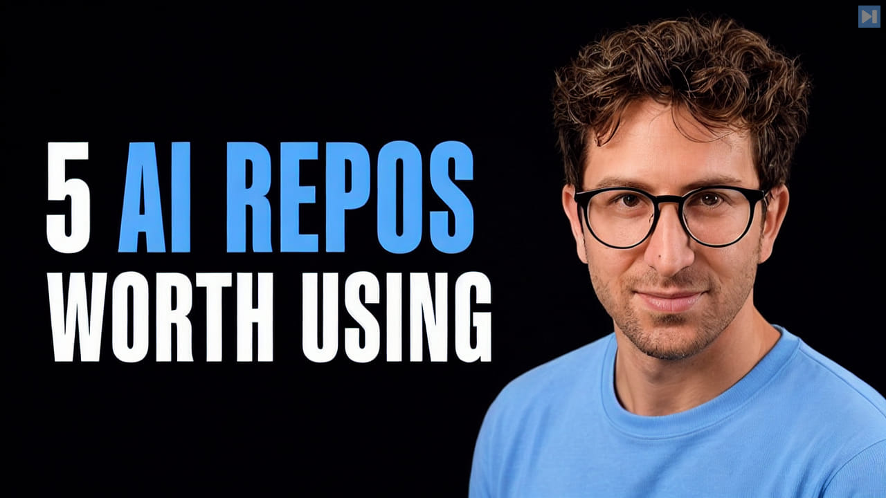 Greg Isenberg beside the headline 5 AI Repos Worth Using