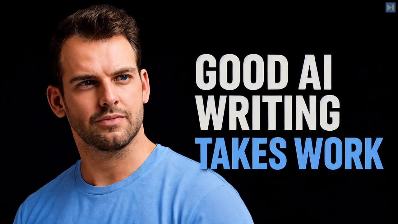Nathaniel Whittemore beside the words Good AI Writing Takes Work