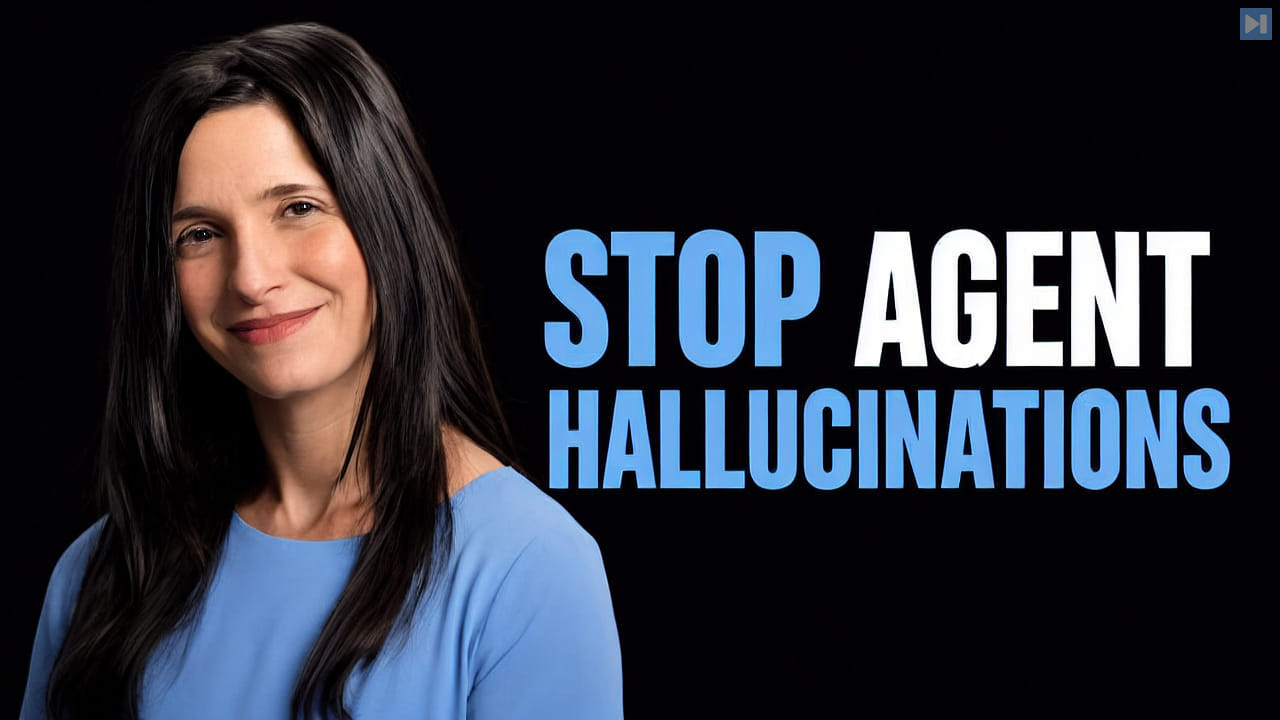 Elizabeth Fuentes Leone beside the headline Stop Agent Hallucinations