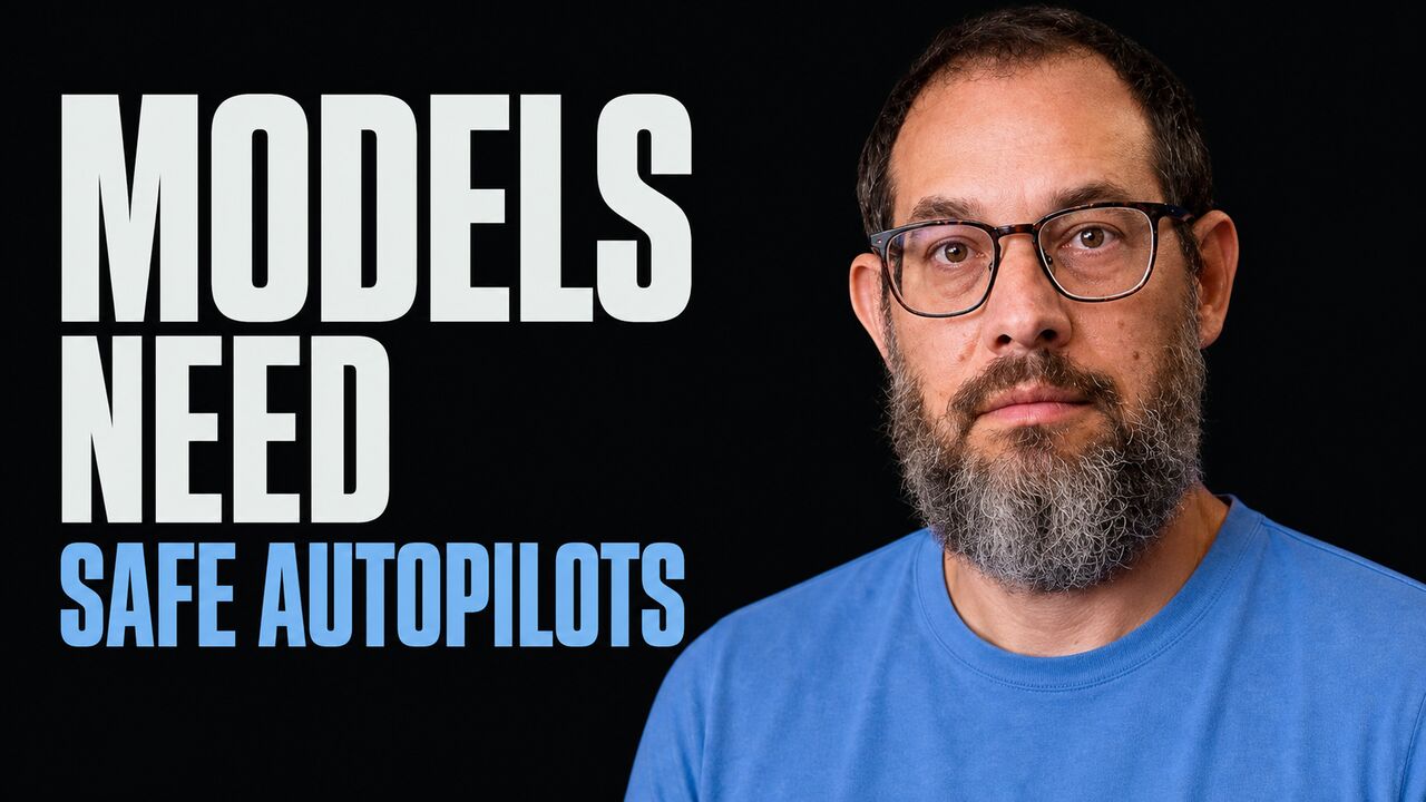 Portrait of Nate B. Jones beside the words Models Need Safe Autopilots