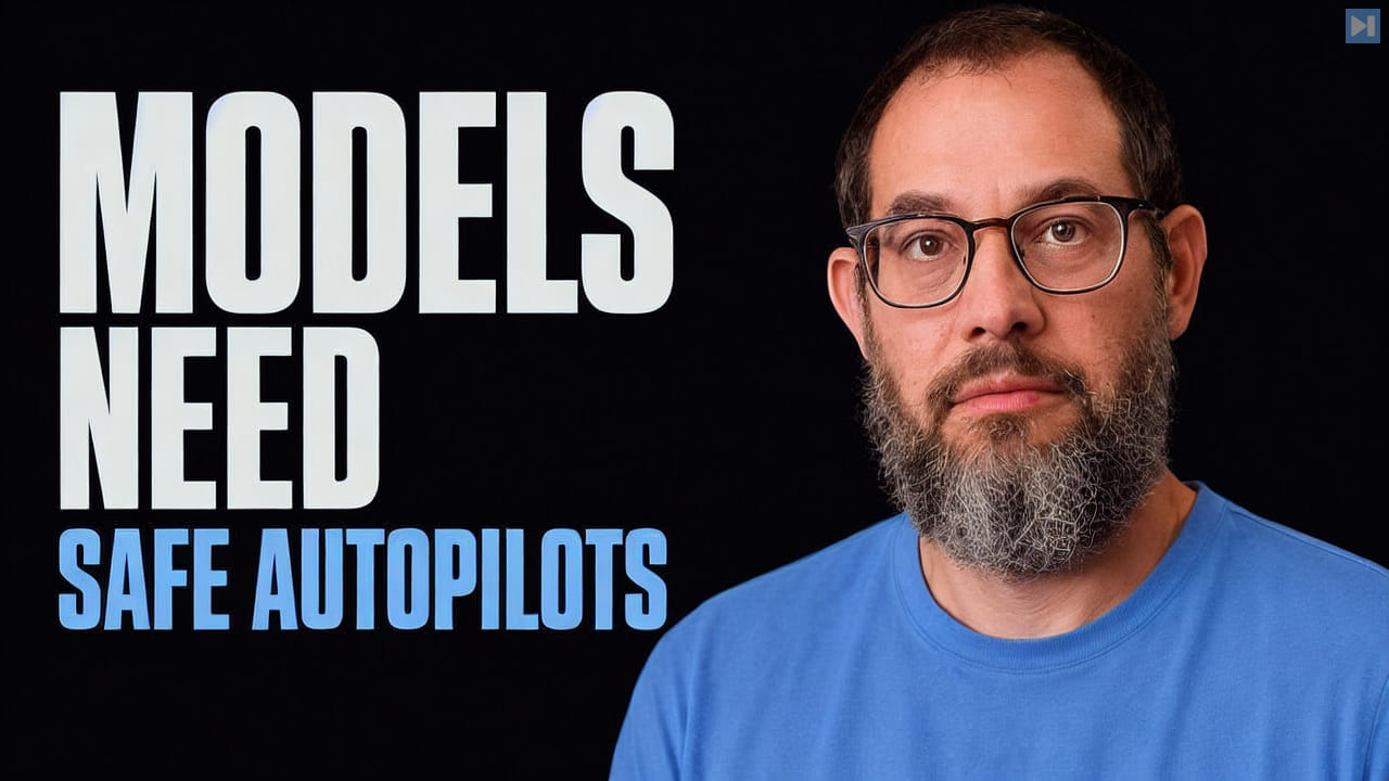 Portrait of Nate B. Jones beside the words Models Need Safe Autopilots