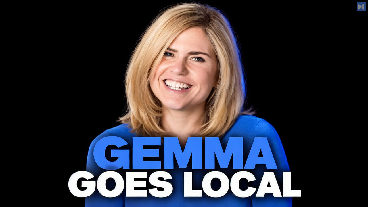 Paige Bailey against a black background beside the blue and white headline “GEMMA GOES LOCAL”.