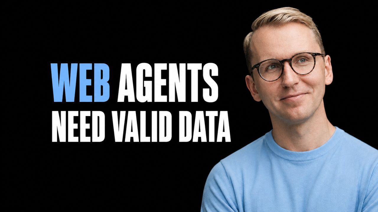 Giedrius Šteimantas explaining content validation and reliable web access for AI agents