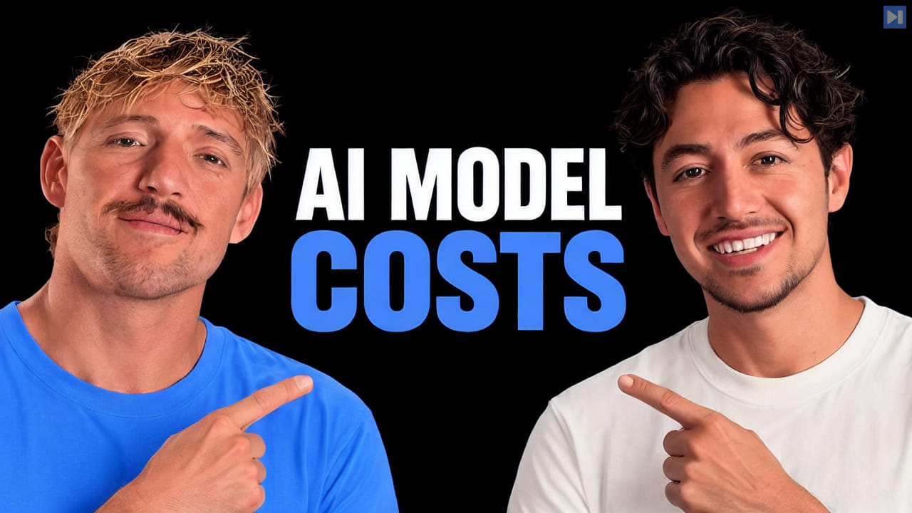 Jack Roberts and Nick Saraev beside the words AI model costs and filing.