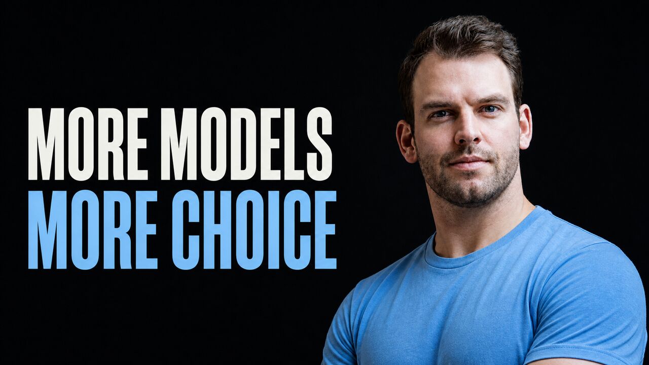 Nathaniel Whittemore beside the words More Models More Choice