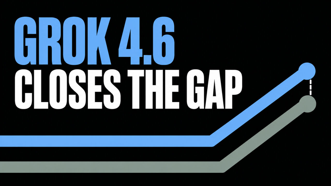 Grok 4.6 Closes the Gap with two flat performance paths converging