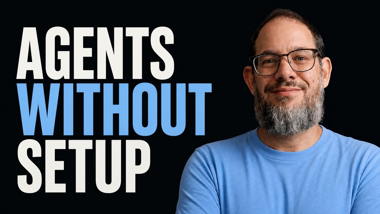 Portrait of Nate B. Jones beside the words Agents Without Setup