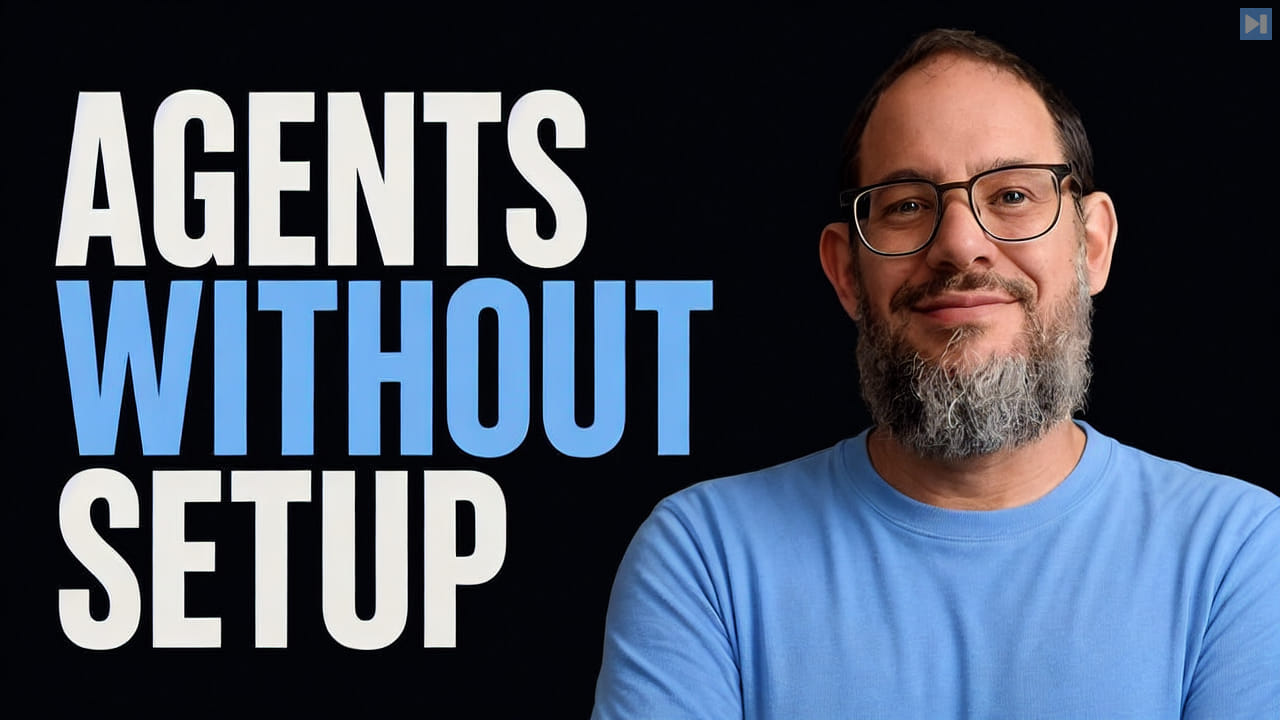 Portrait of Nate B. Jones beside the words Agents Without Setup