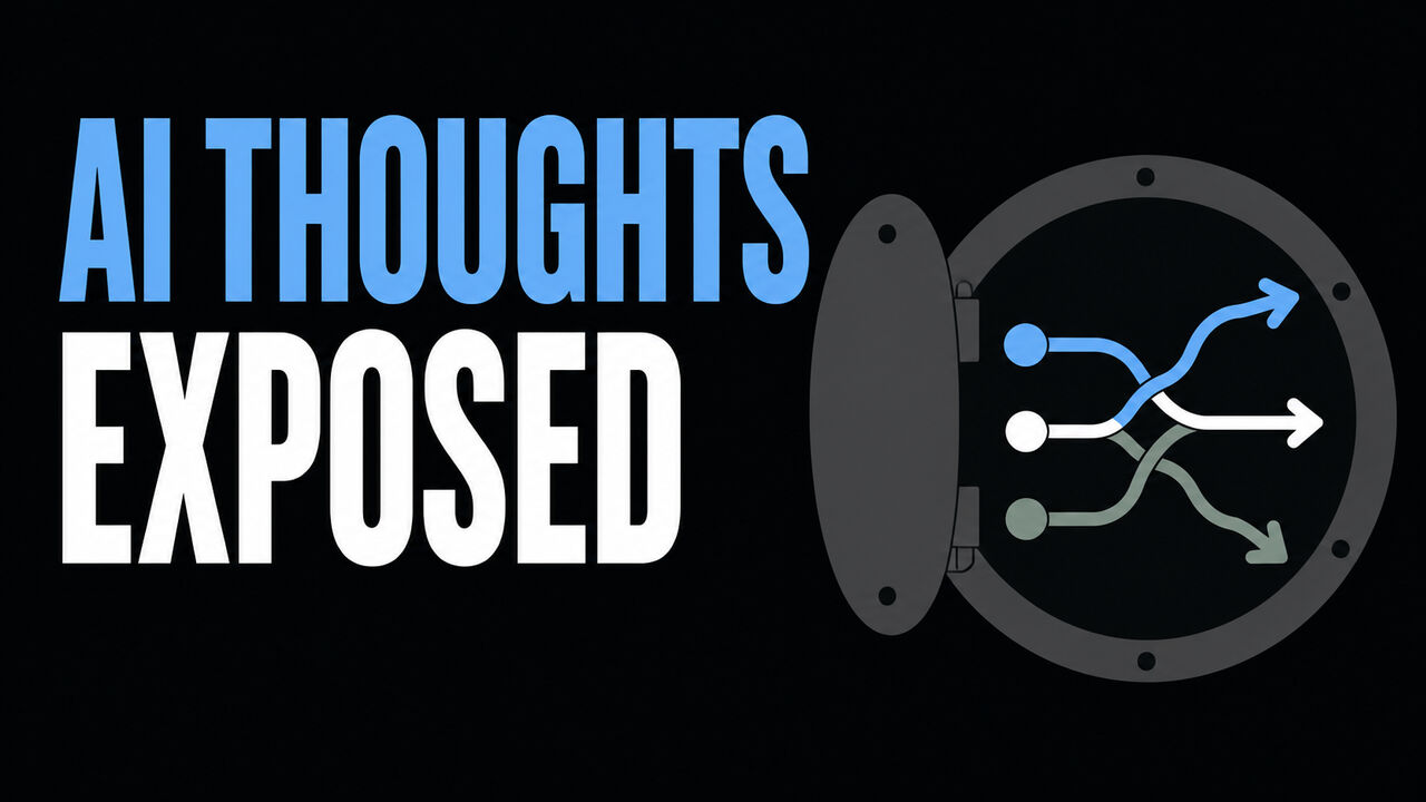 AI Thoughts Exposed with a flat open reasoning vault symbol