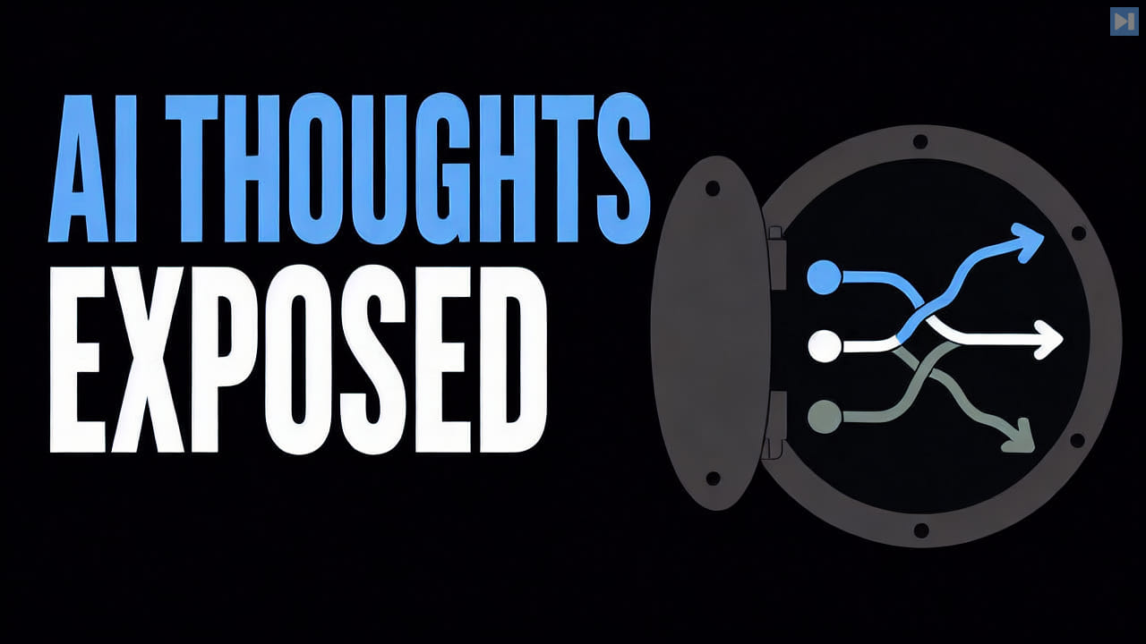 AI Thoughts Exposed with a flat open reasoning vault symbol