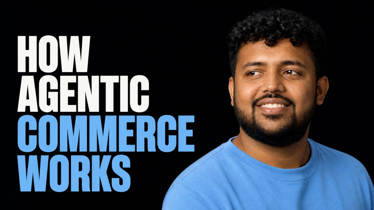 Ahnaf Prio beside the words How Agentic Commerce Works