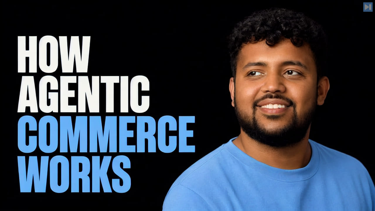 Ahnaf Prio beside the words How Agentic Commerce Works