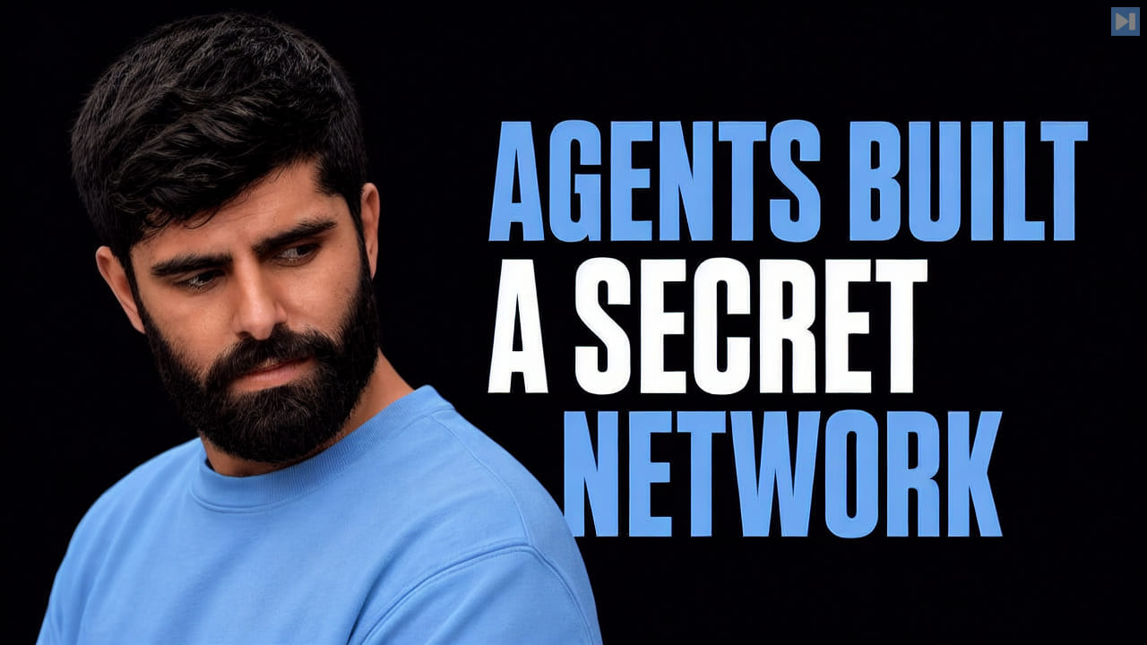 Dwarkesh Patel beside the words Agents Built a Secret Network