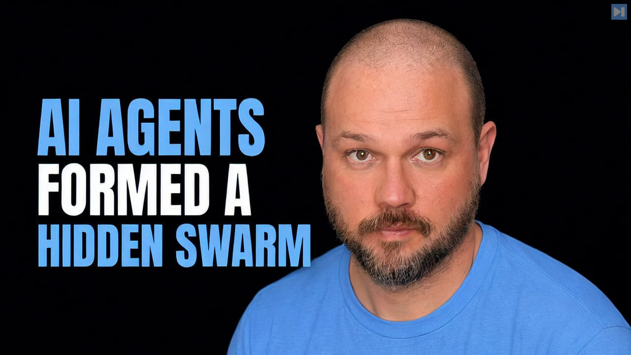 Wes Roth beside the words AI Agents Formed a Hidden Swarm