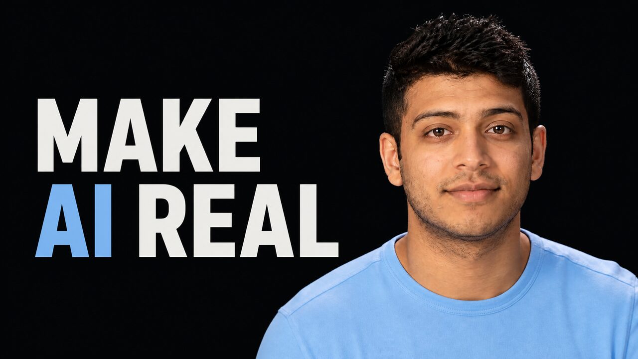 Varun Shenoy beside the words Make AI Real