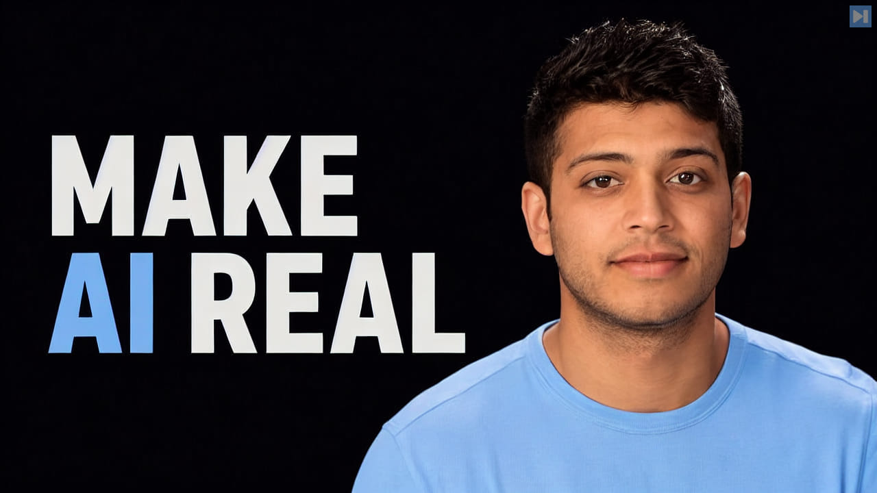 Varun Shenoy beside the words Make AI Real