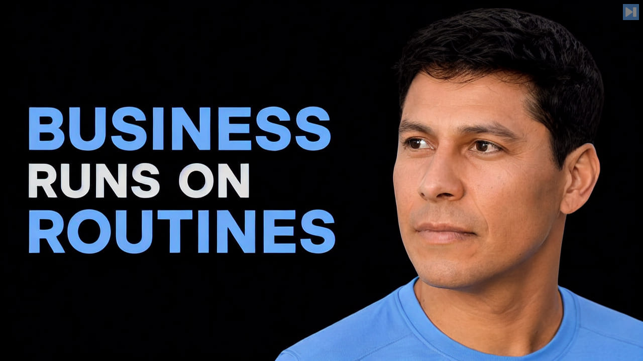 Ray Fernando beside the words Business Runs on Routines