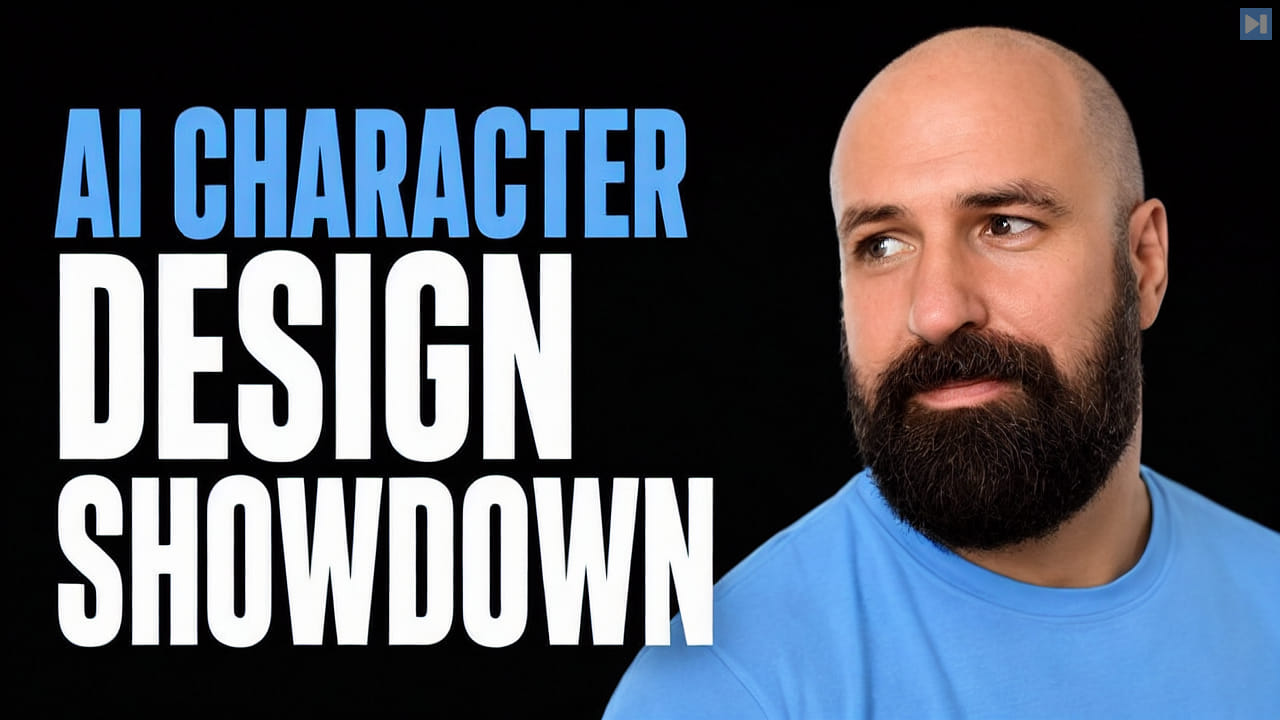 Olivio Sarikas beside the words AI Character Design Showdown